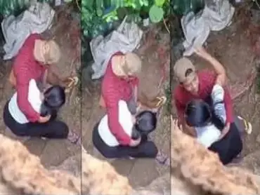 Siswi SMA Indo Digrepe Abang Brutal Belakang Sekolah